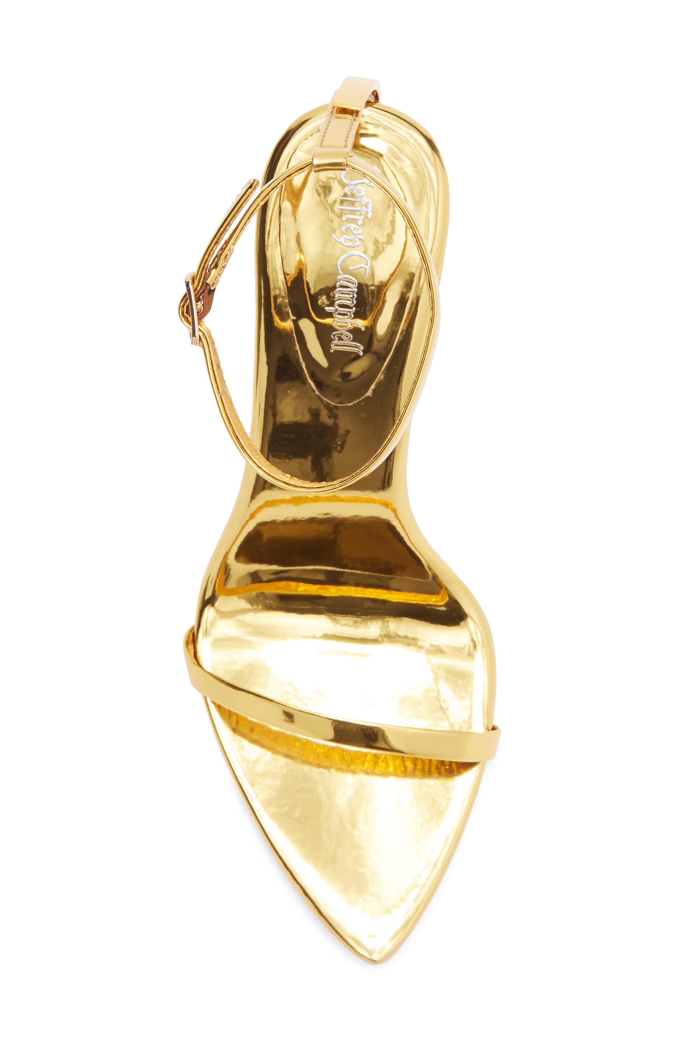 Obsession Ankle Strap Sandal, Alternate, color, GOLD PATENT GOLD