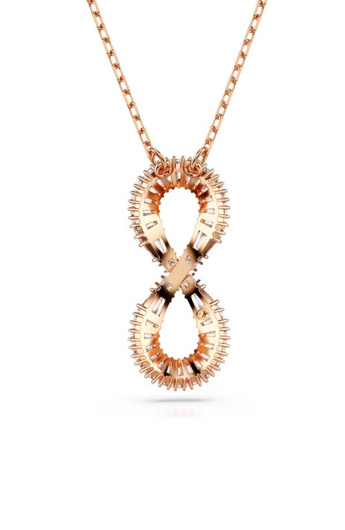 Swarovski Hyperbola Infinity Pendant Necklace In White