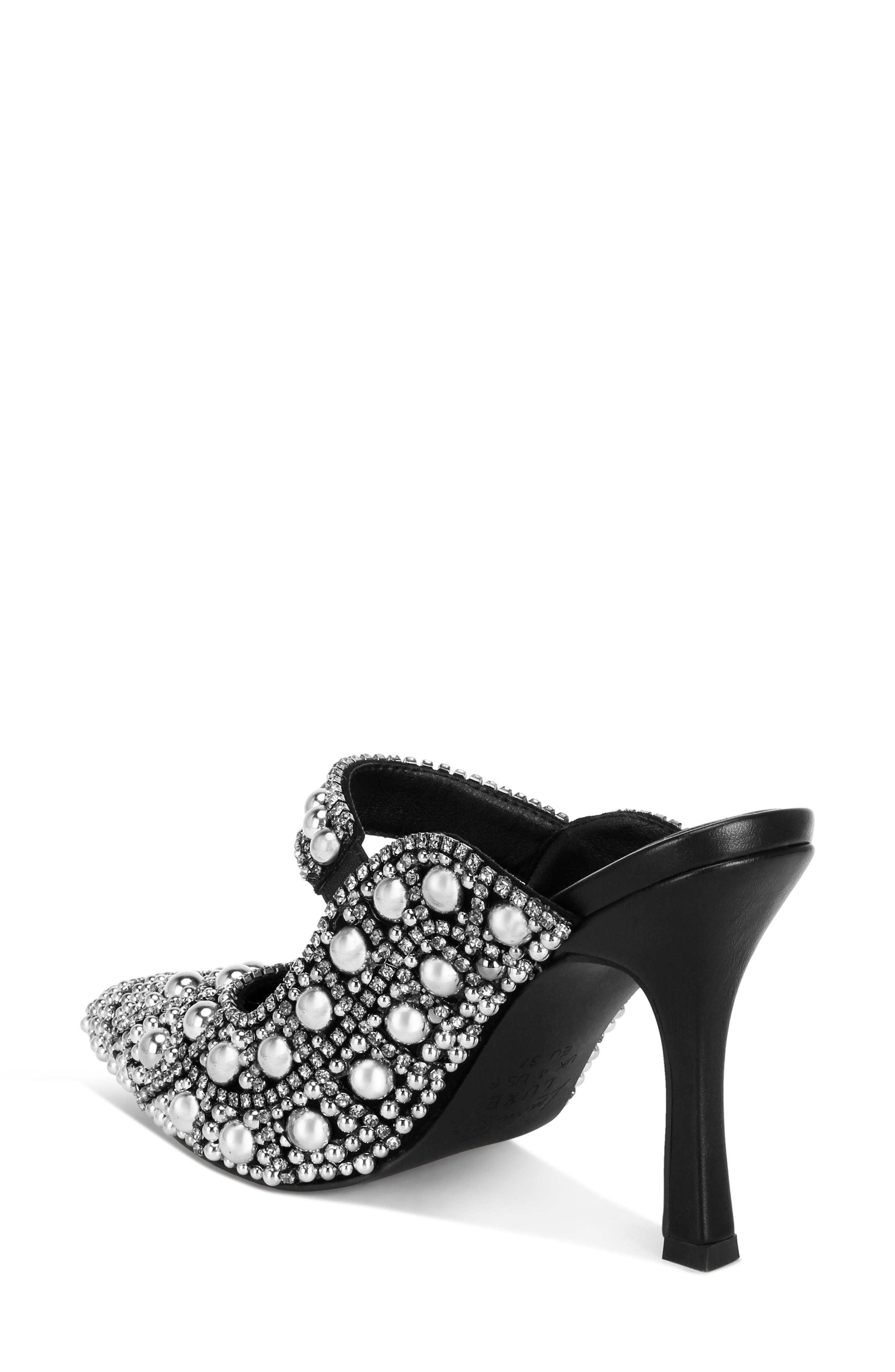 Dalston Pointed Toe Mule, Alternate, color, BLACK