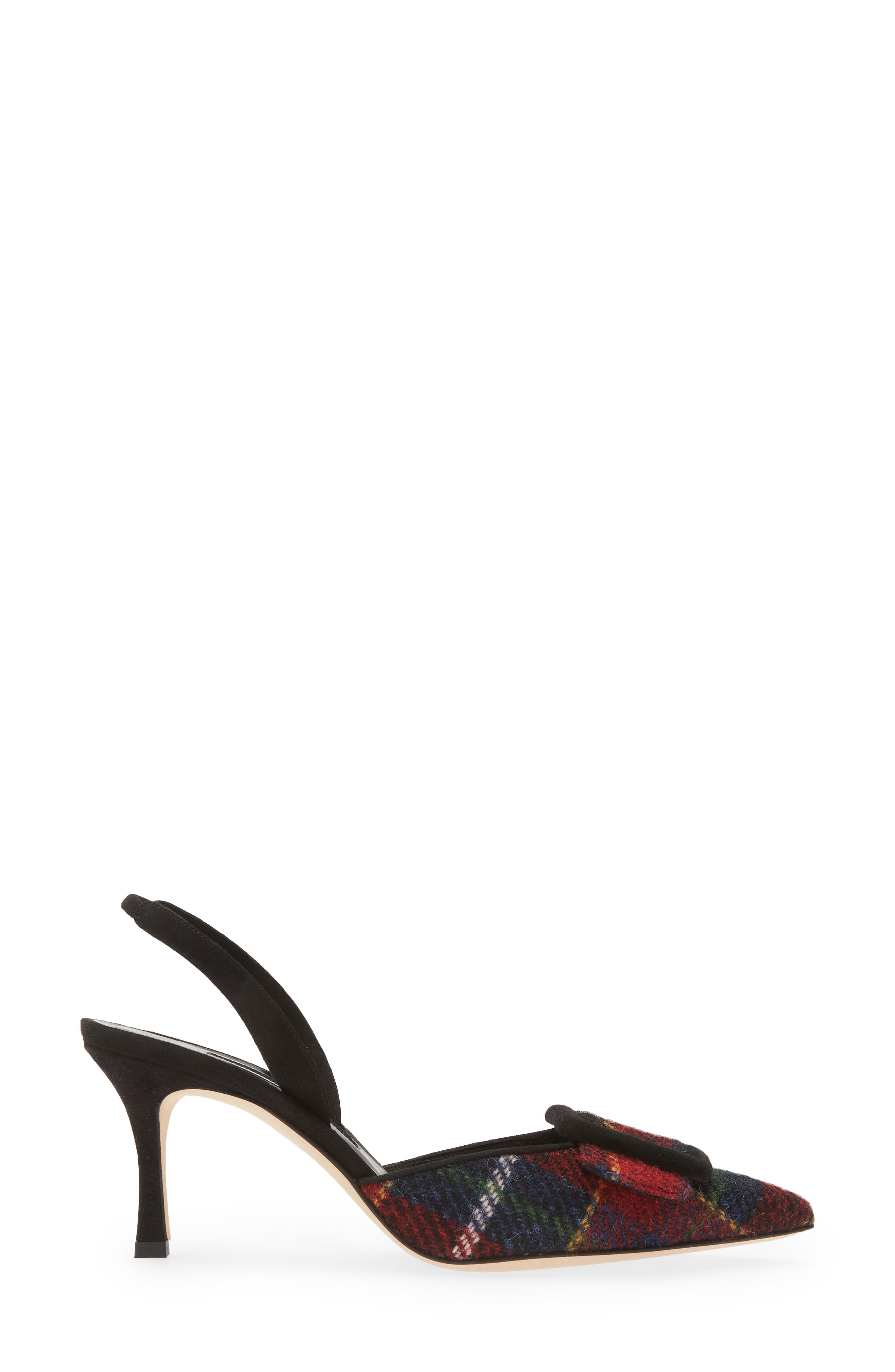 Manolo Blahnik Maysli Gala Buckle Slingback Pointed Toe Pump, Alternate, color, 