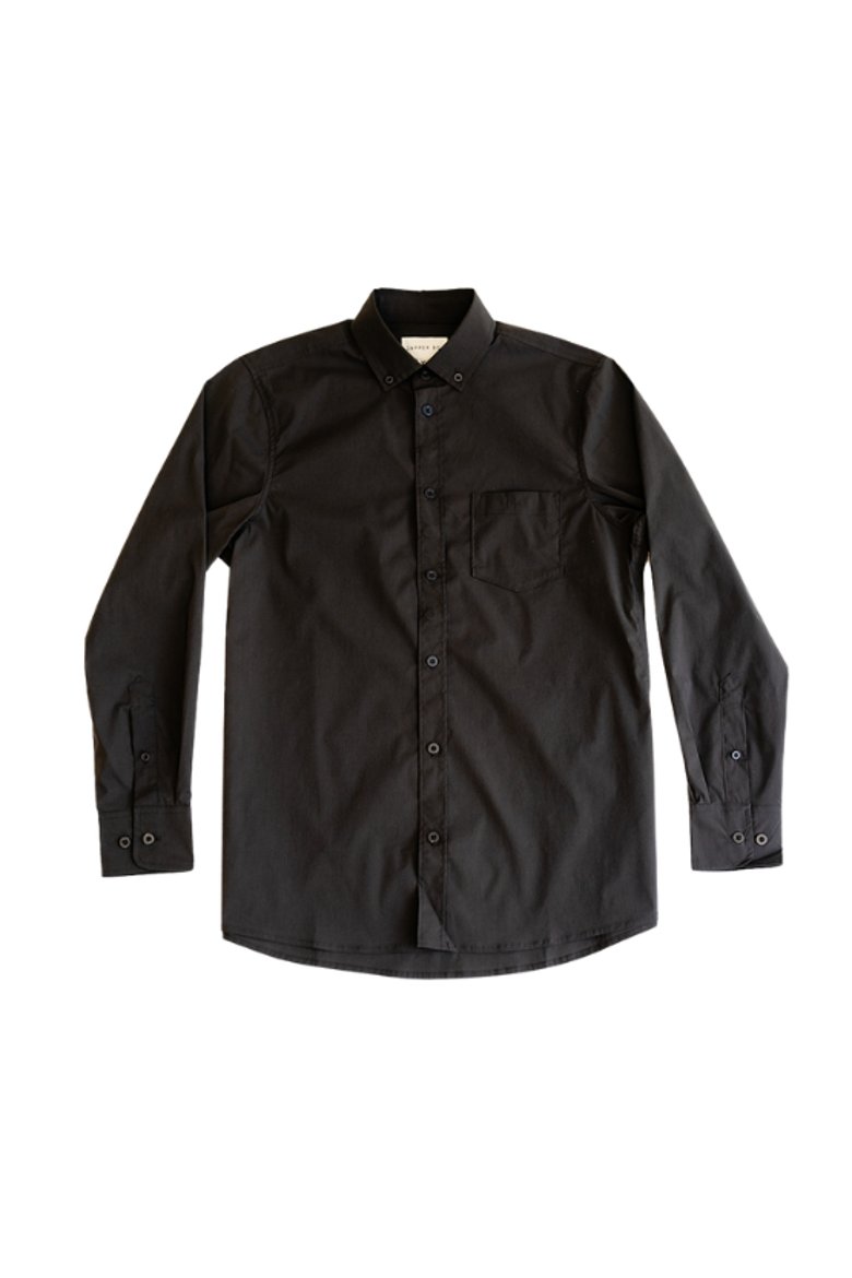 Slate Black Essential Long Sleeve Button-Up, Main, color, Slate Black