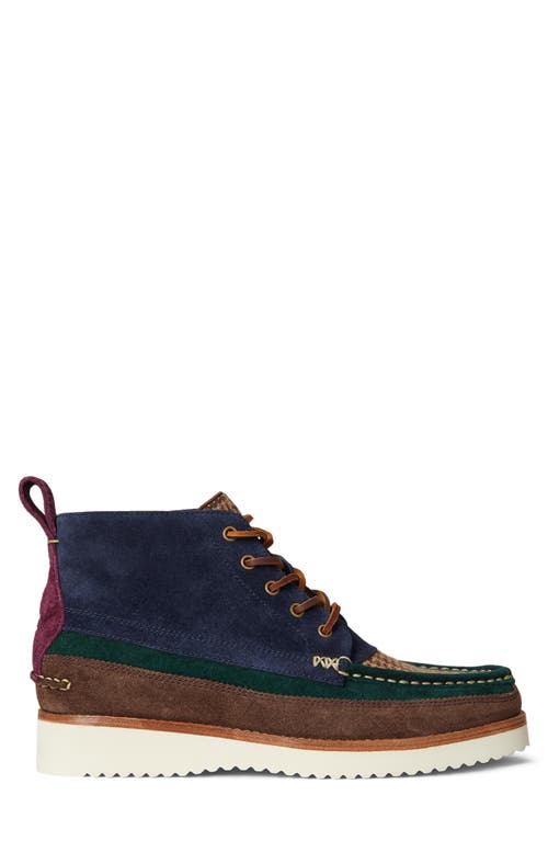 Polo Ralph Lauren Mixed Ranger Work Boots Tweed Colorblock In Multi