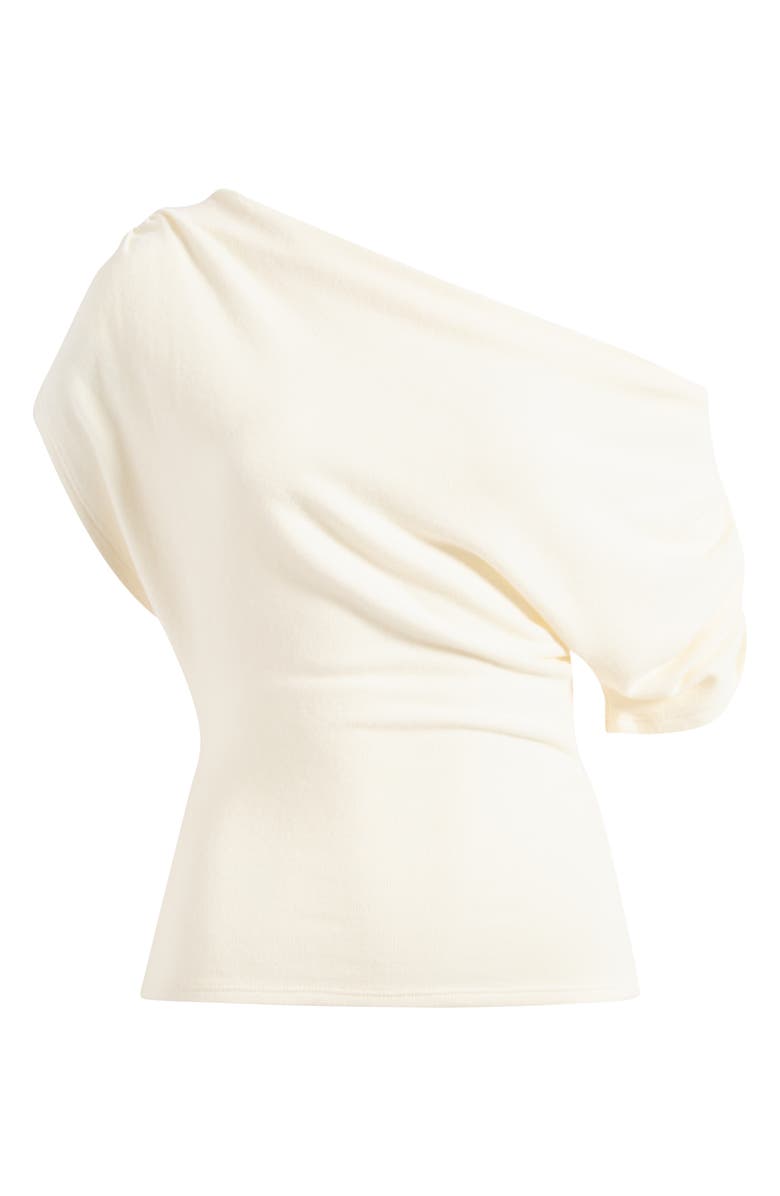 Reformation Iris One-Shoulder Knit Top, Main, color, Fior Di Latte