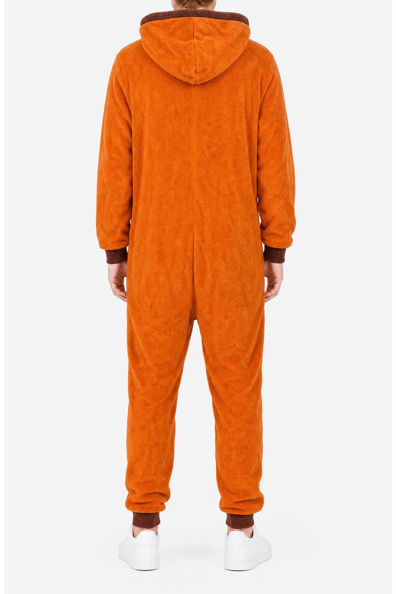 South Park Kenny Fleece Hooded Jumpsuit, Alternate, color, ORANGE