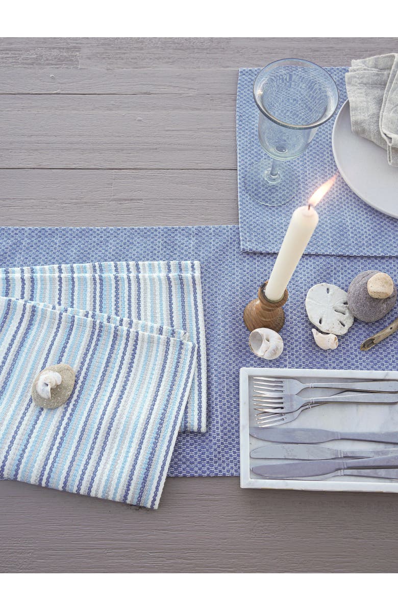 Anaya Yacht Stripe Indoor Outdoor Placemat, Alternate, color, 