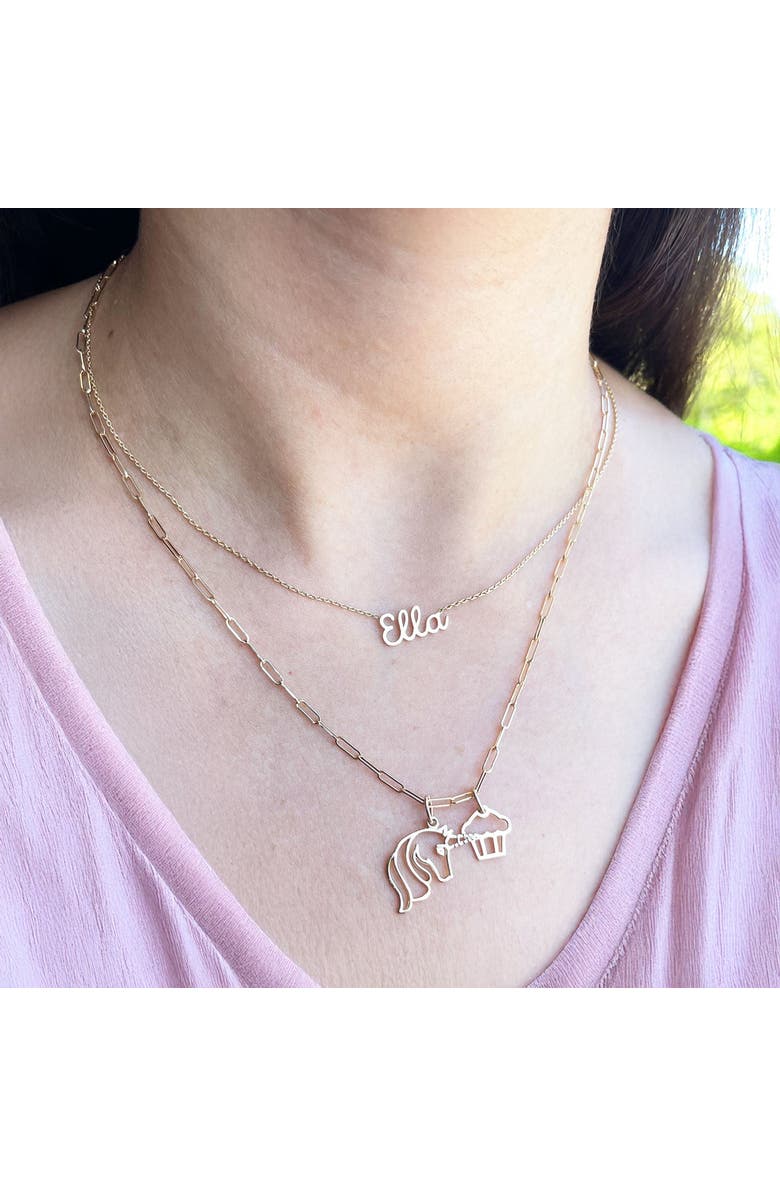 The Lovery Fine Jewelry Mini Gold Cupcake Charm, Alternate, color, Yellow Gold