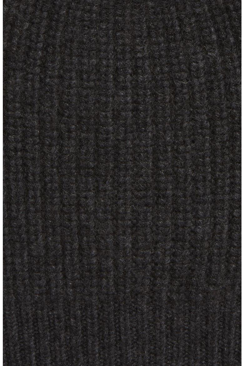 Cashmere Rib Beanie, Alternate, color, ONYX