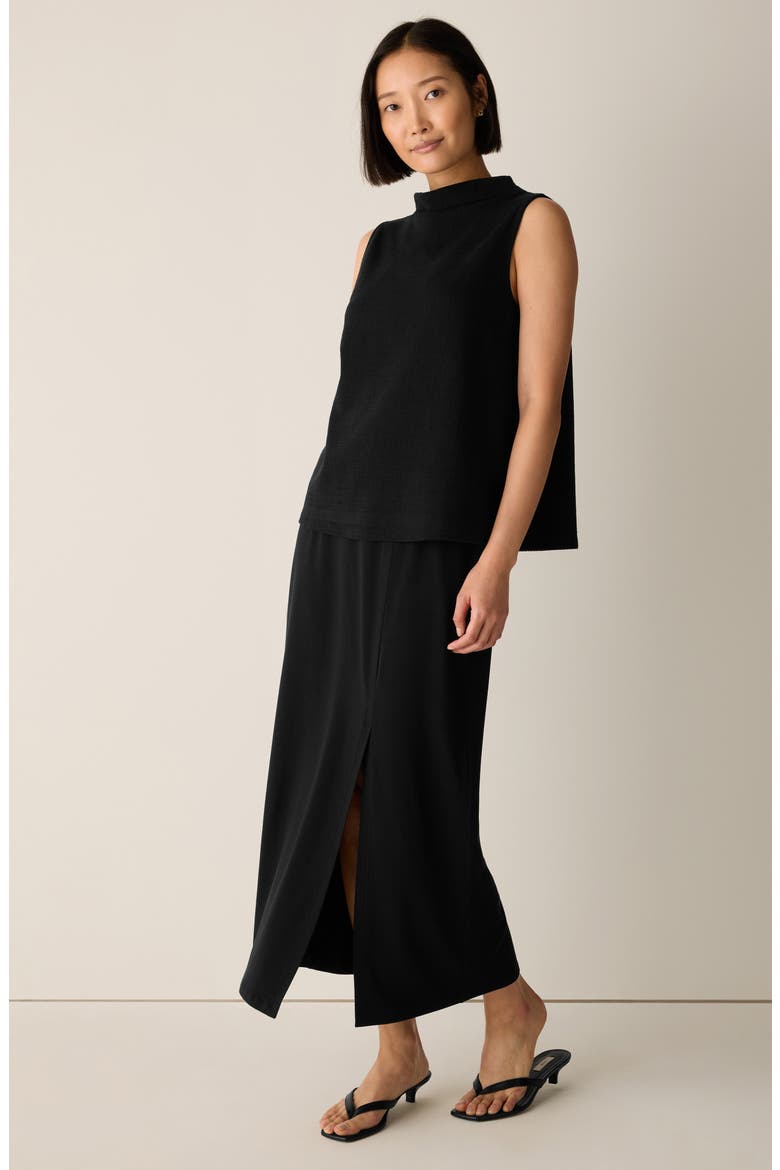 Funnel Neck Sleeveless Top, Alternate, color, BLACK