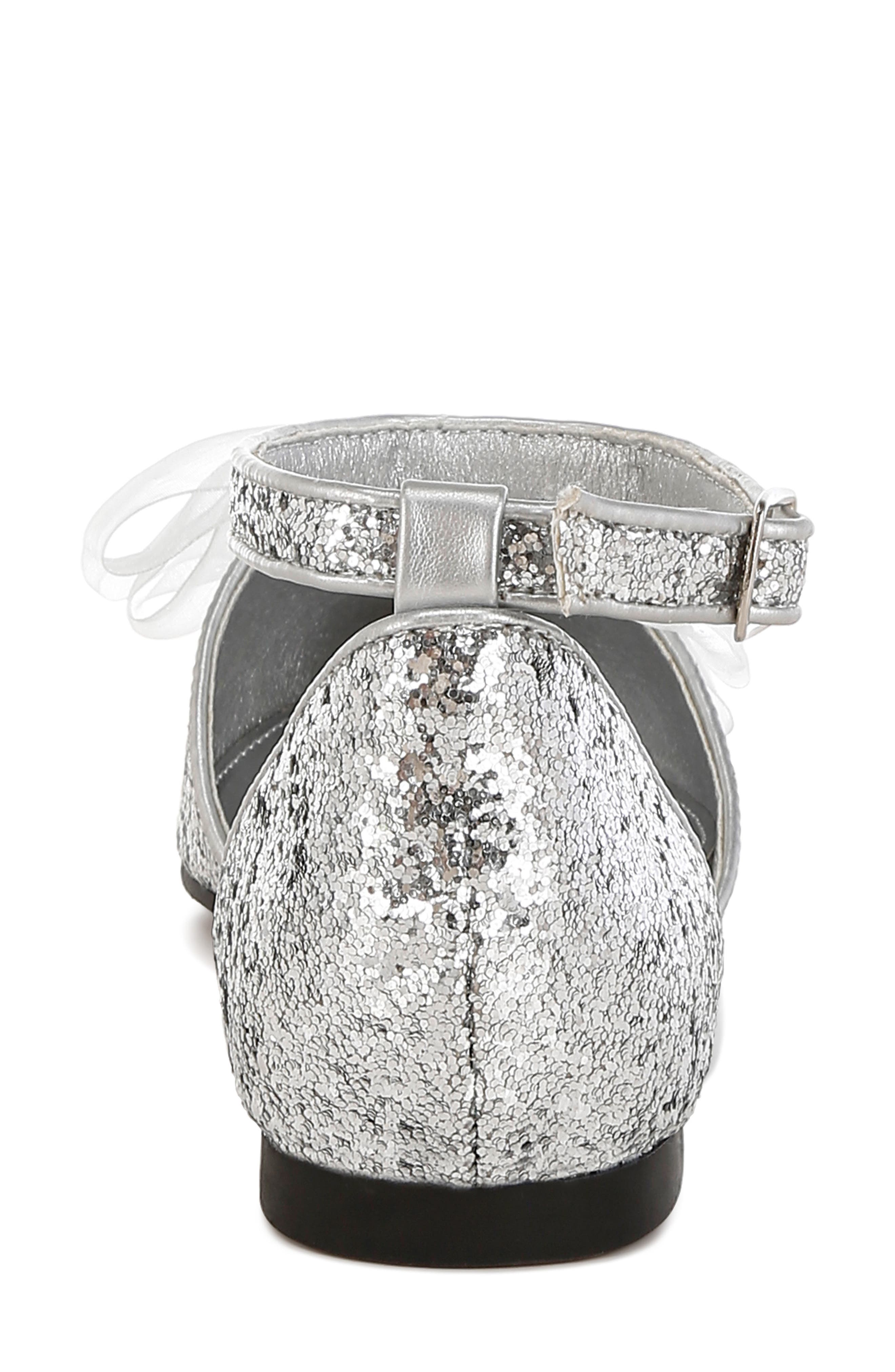 Rag & Co Valleta Bow Flat, Alternate, color, Silver