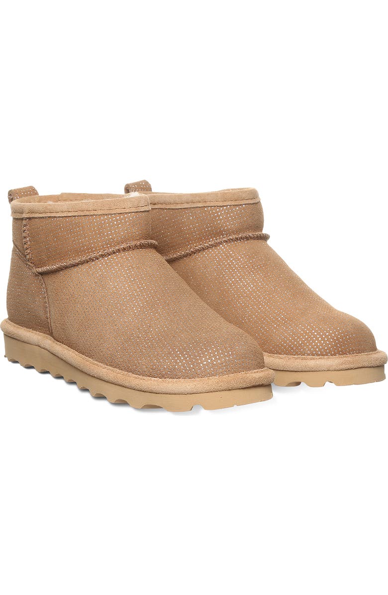 BEARPAW Genuine Shearling Lined Bootie, Alternate, color, Iced Coffee