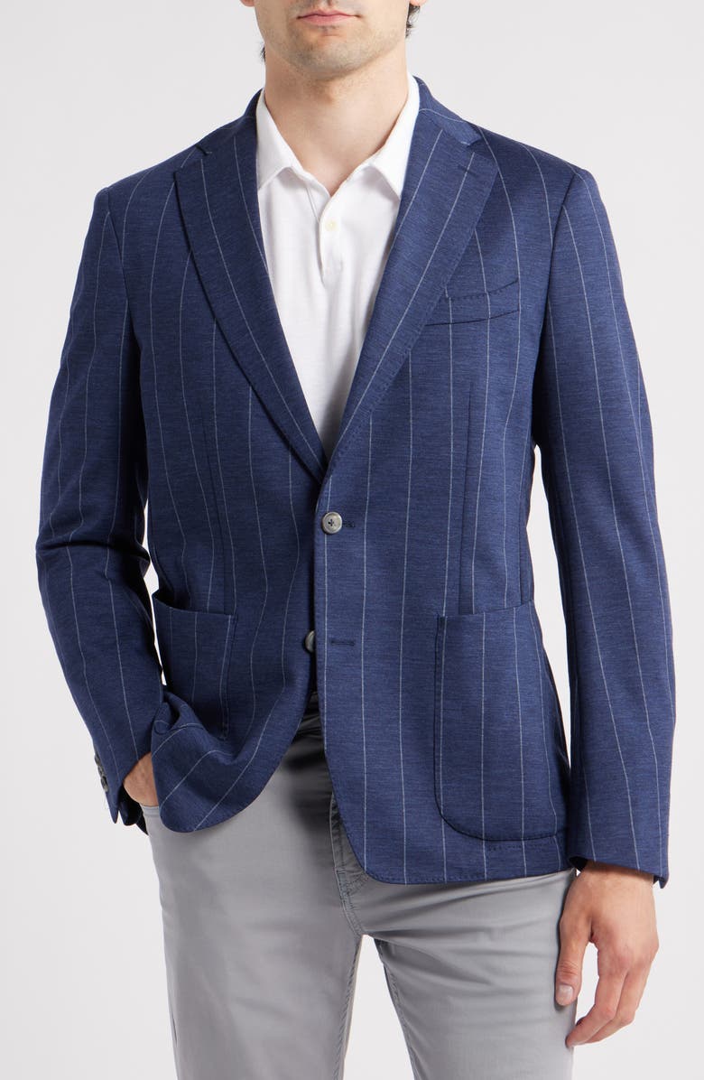 Emanuel Berg Virgin Wool Blend Sport Coat, Alternate, color, Dark Blue