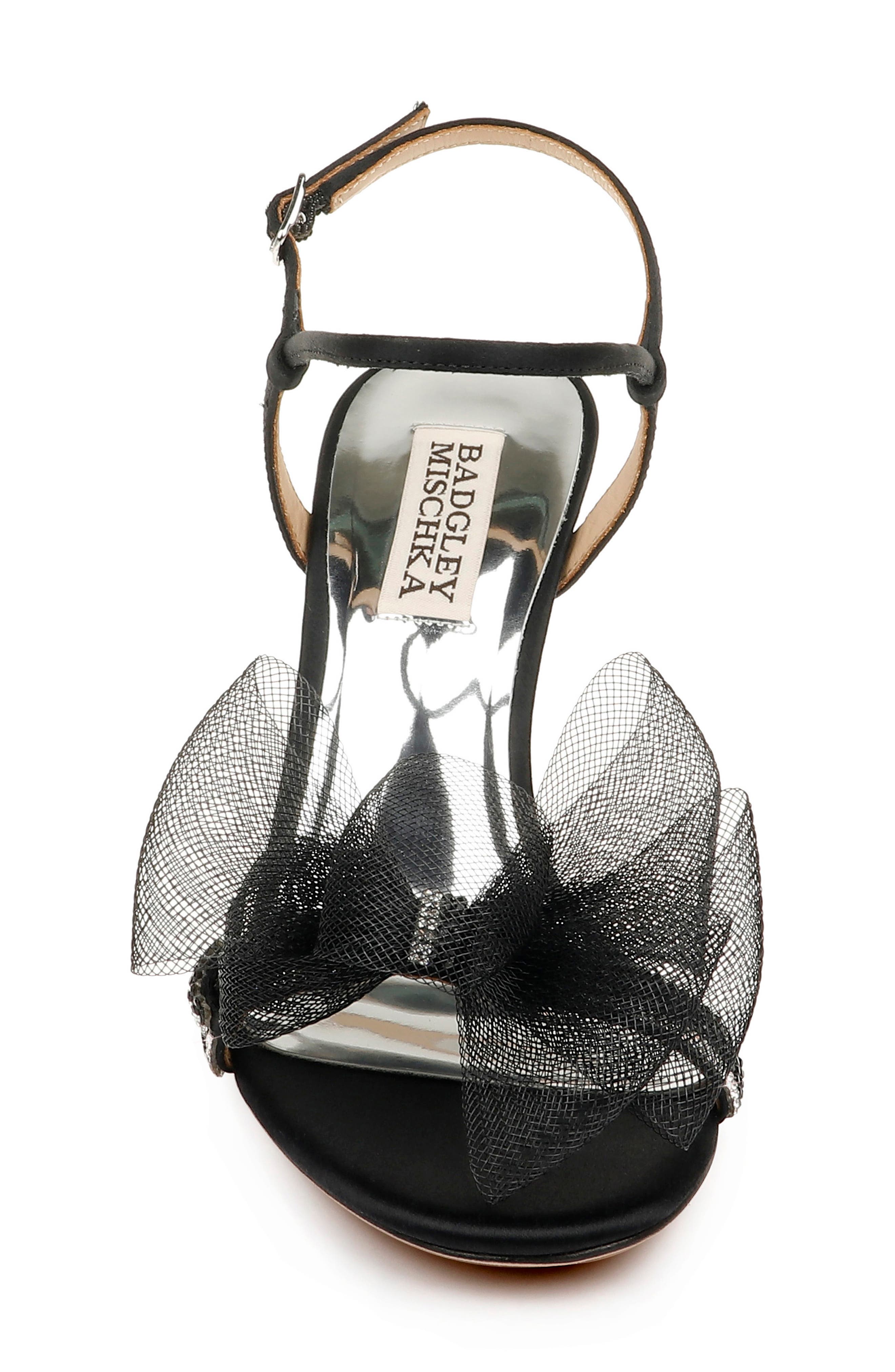 Badgley Mischka Collection Janie Embellished Tulle Sandal, Alternate, color, 