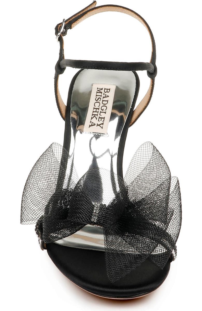Badgley Mischka Collection Janie Embellished Tulle Sandal, Alternate, color,