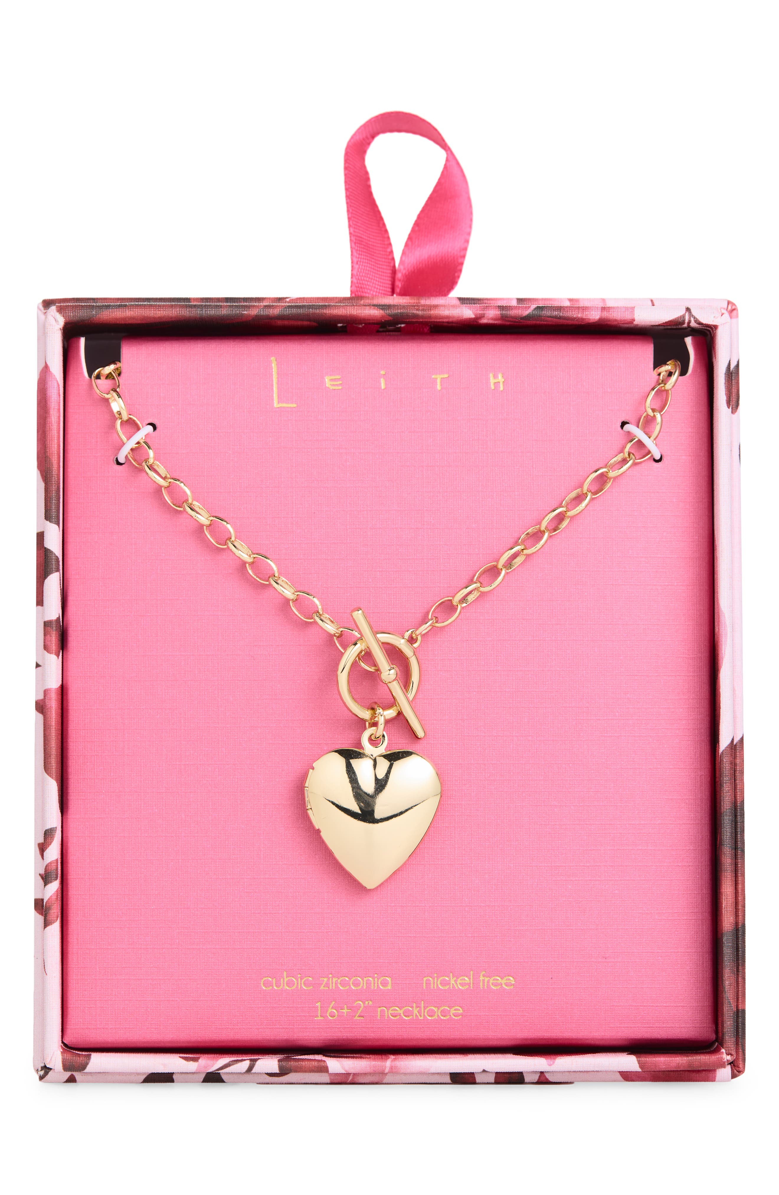 Leith Heart Toggle Necklace