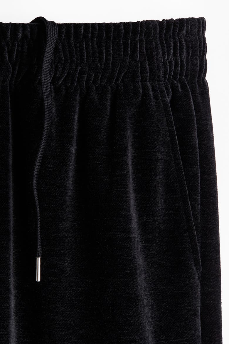 Relaxed-Fit Velour Sweatpants, Alternate, color, Black