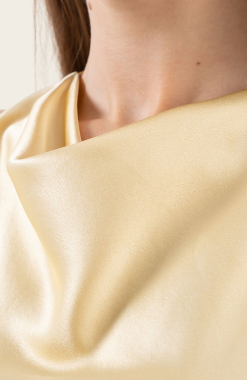 Italic Harper Silk Mini Dress In Gold