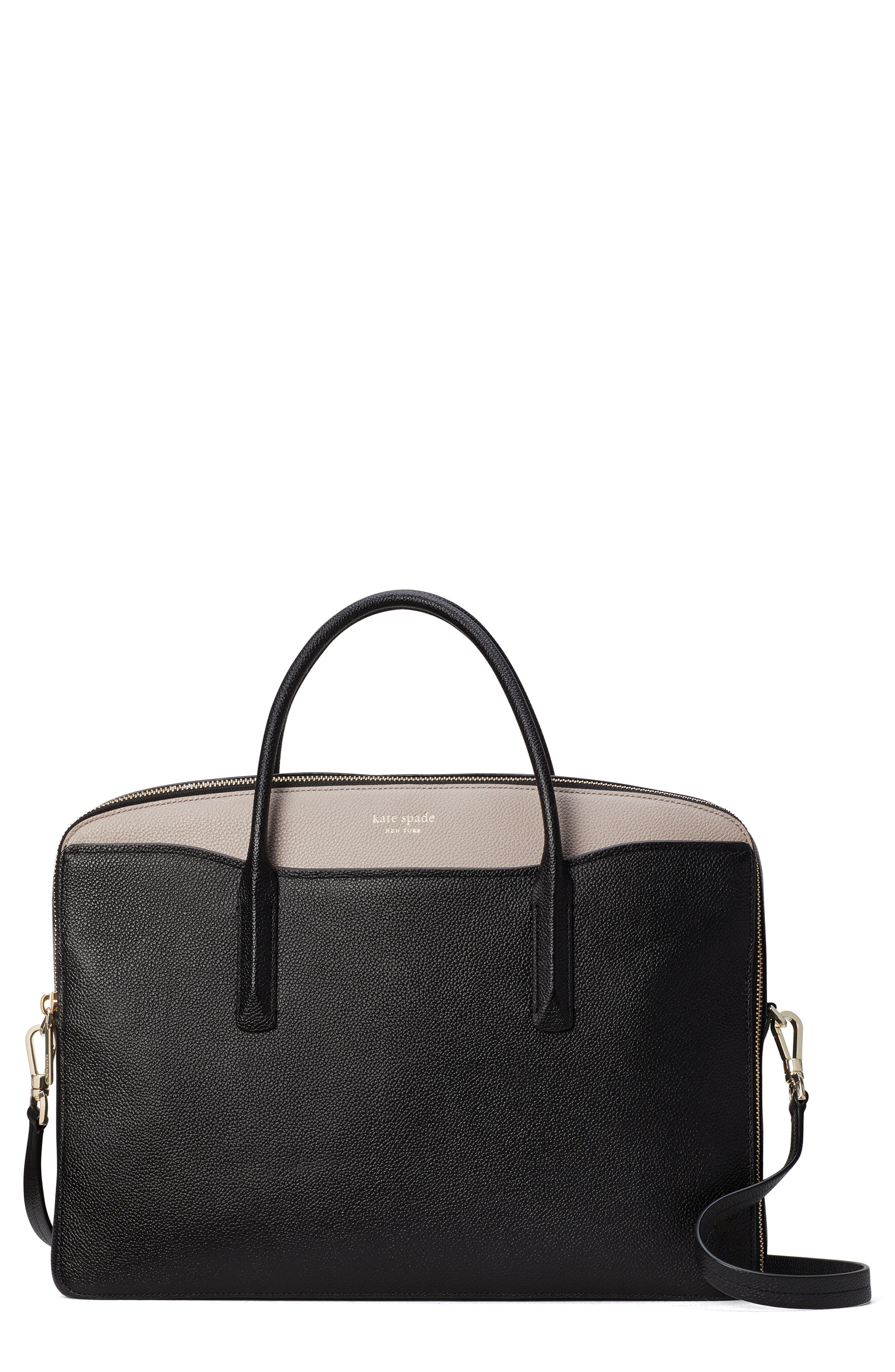 Kate Spade New York margaux leather universal laptop bag, Main, color, 