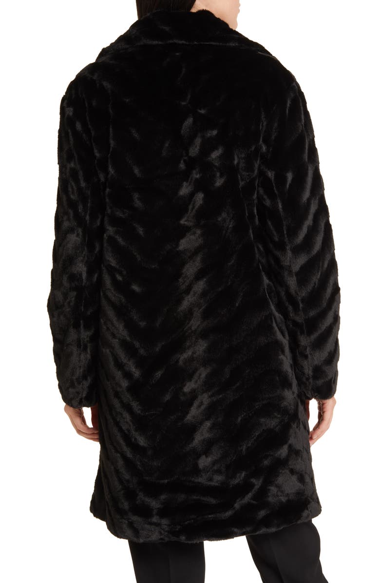 Via Spiga Double Breasted Faux Fur Coat, Alternate, color, 