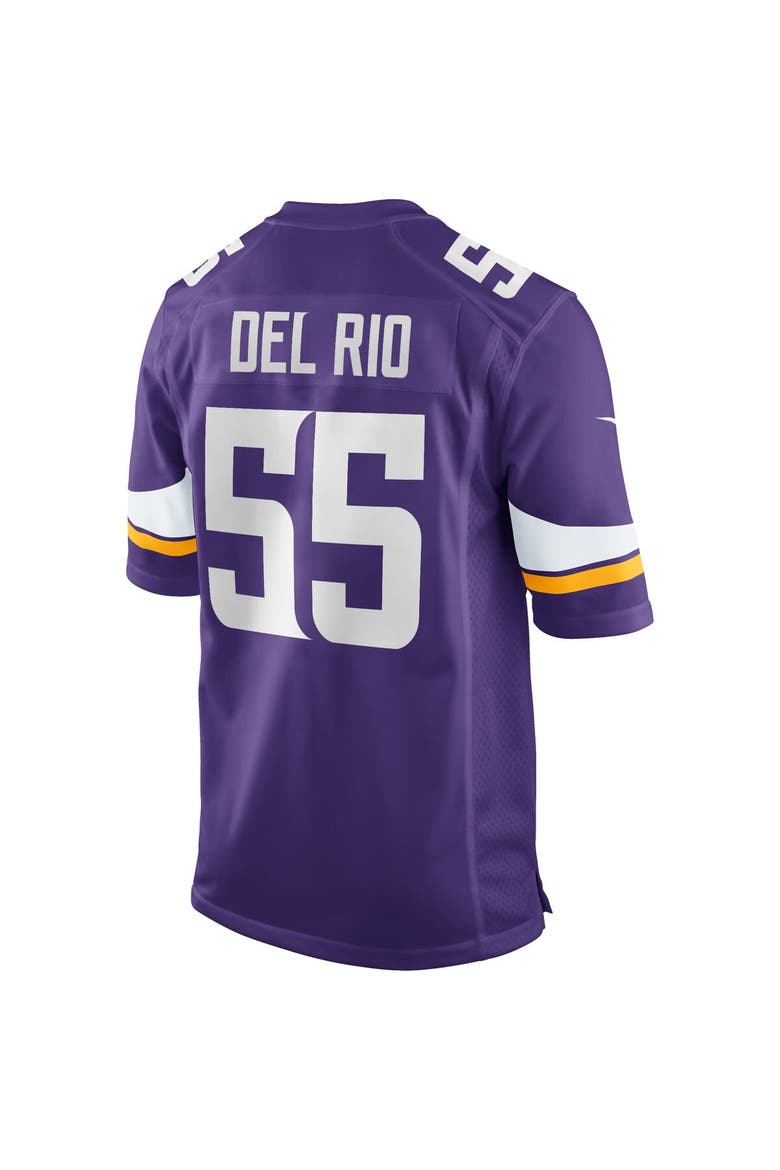 Men's Nike Jack Del Rio Purple Minnesota Vikings Game Retired Player Jersey, Alternate, color, Purple
