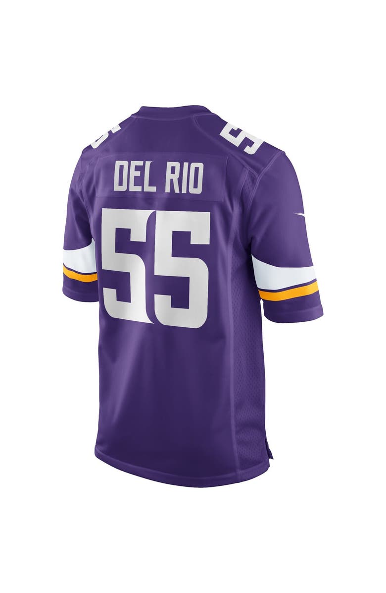 Nike Men's Nike Jack Del Rio Purple Minnesota Vikings Game Retired Player Jersey, Alternate, color, 