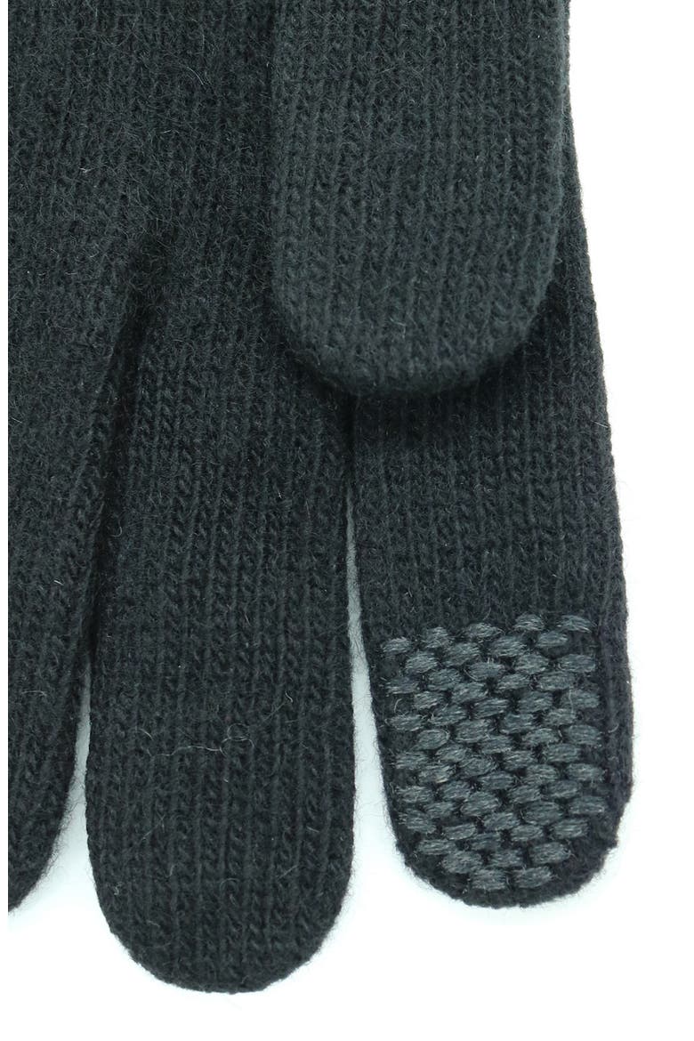 Tech Cashmere Gloves with Crystals, Alternate, color, BLACK