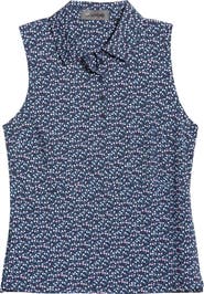 G/FORE Aye Poppy Silky Tech Sleeveless Golf Polo