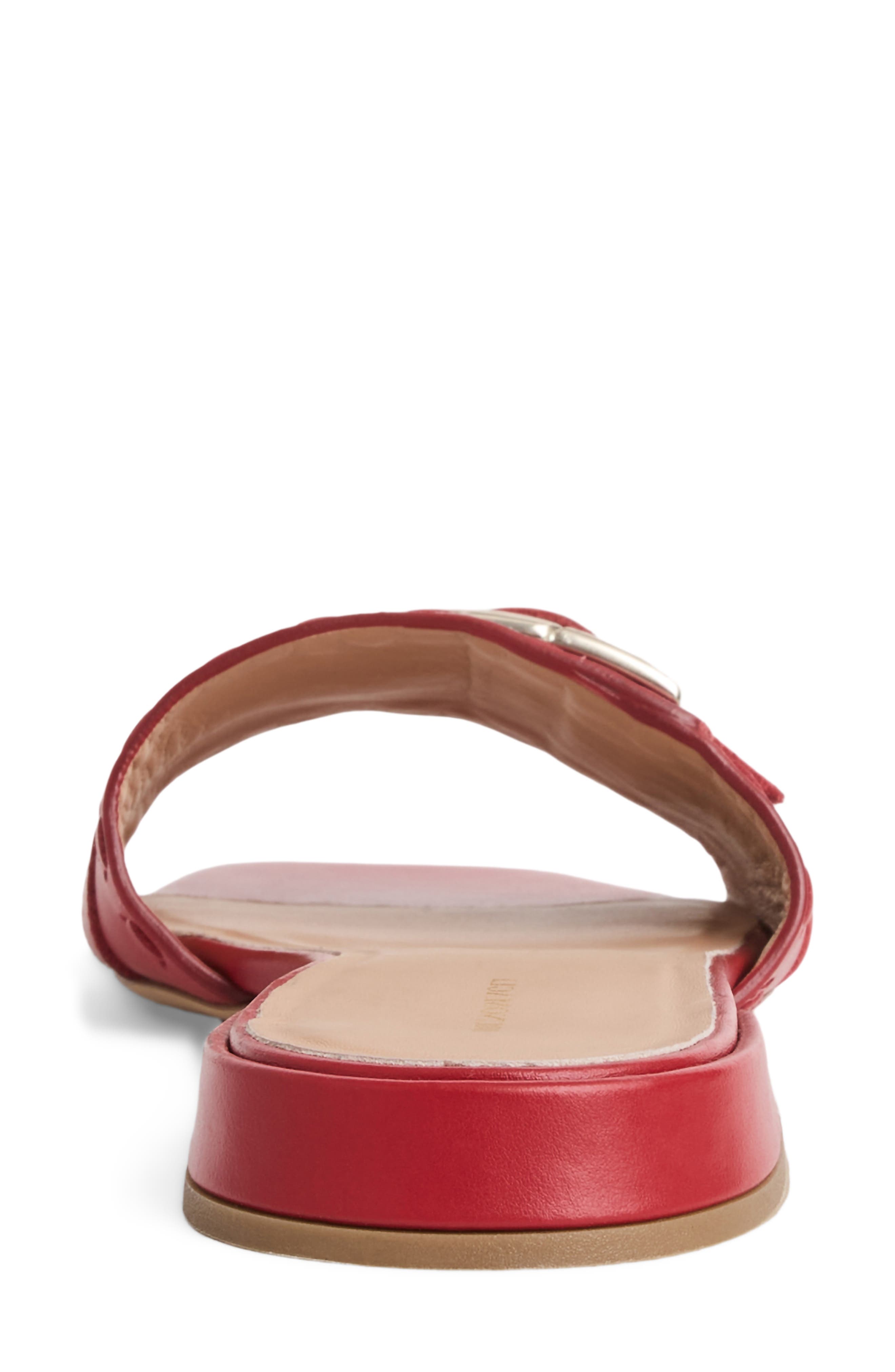 Bruno Magli Bellini Buckle Strap Slide Sandal, Alternate, color, Berry Nappa