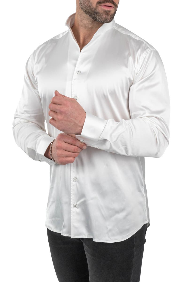 Maceoo Ceremony Prince Button-Up Shirt, Alternate, color, White