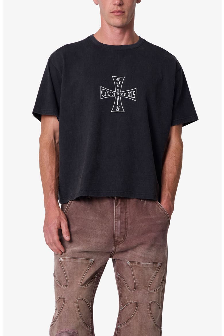 Washed LA Cotton Graphic T-Shirt, Alternate, color, BLACK