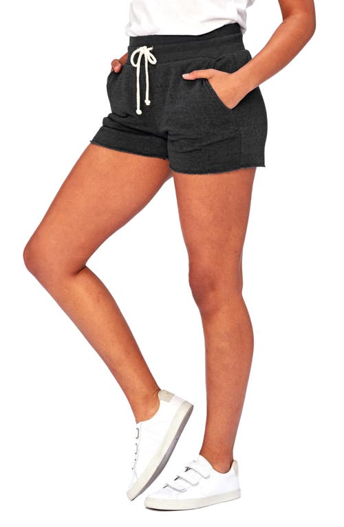 Threads 4 Thought Vanya Drawstring Fleece Shorts In Heather Black