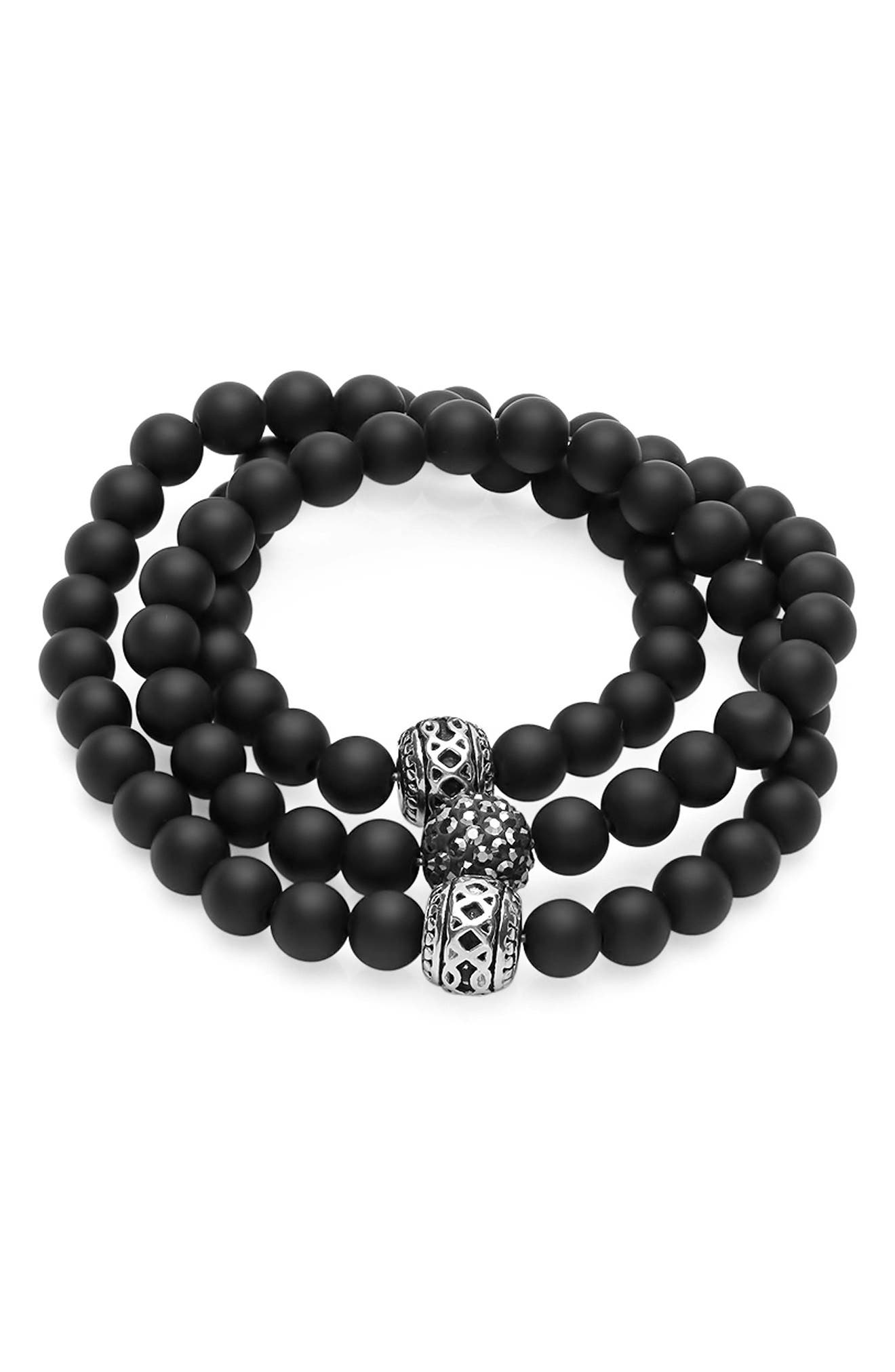 Men's Matte Bead Stretch Bracelets