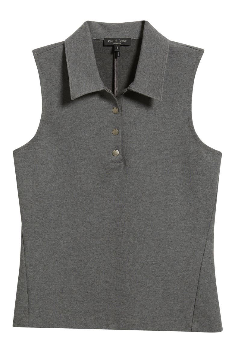 Irina Ponte Polo Tank, Alternate, color, CHARCOAL