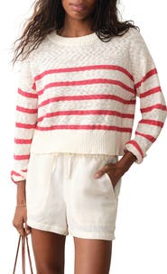 Marine Layer Seabreeze Striped Crewneck Sweater