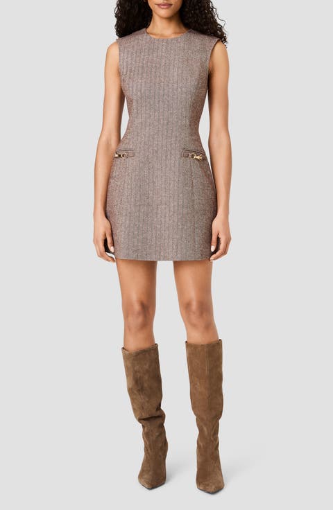 Naya Herringbone Minidress