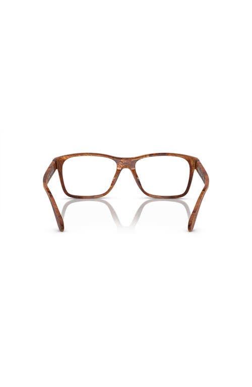Ralph Lauren 56mm Rectangle Optical Glasses In Brown