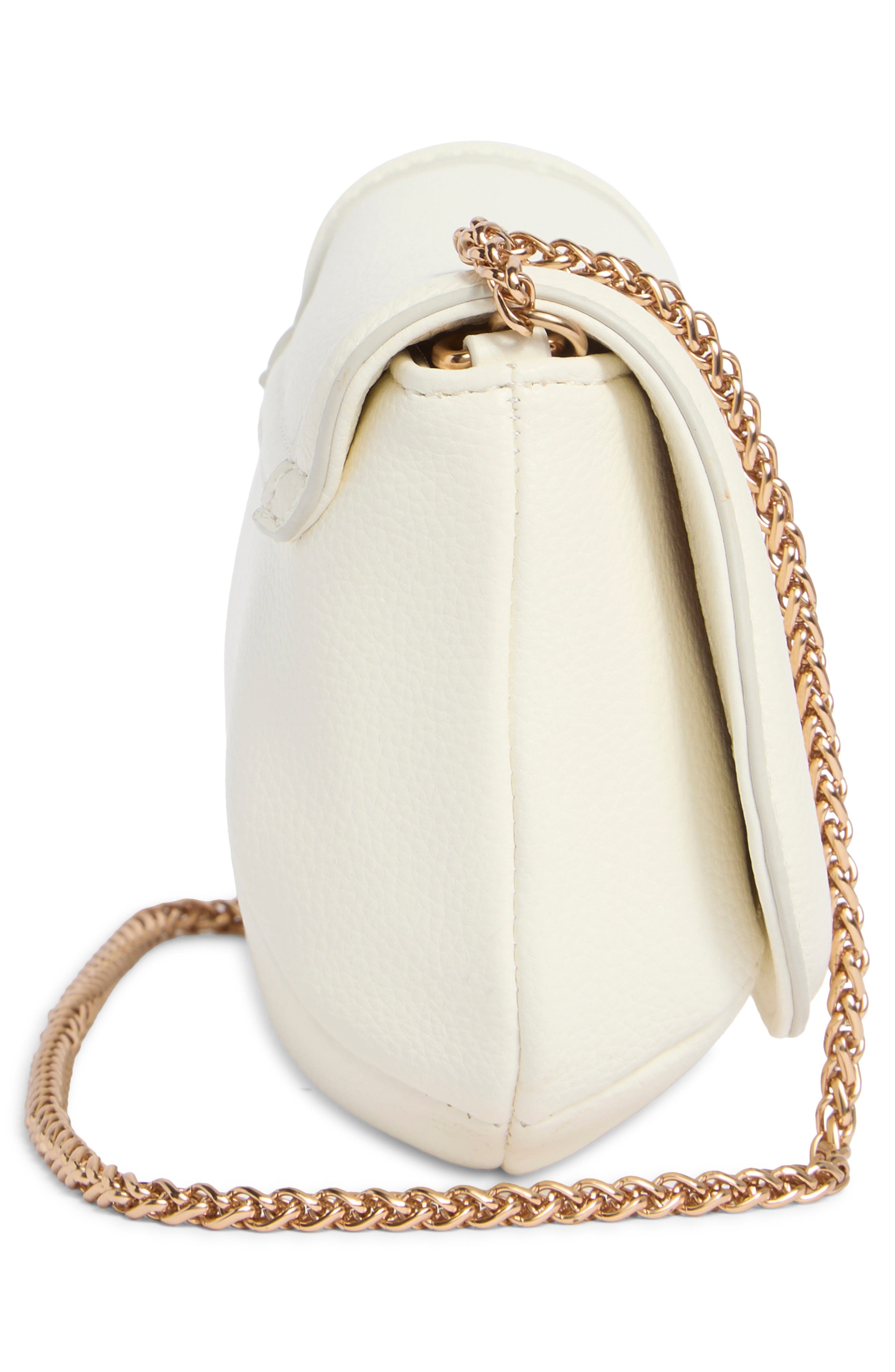 Sam Edelman Jasmine Small Flap Shoulder Bag, Alternate, color, Milky White