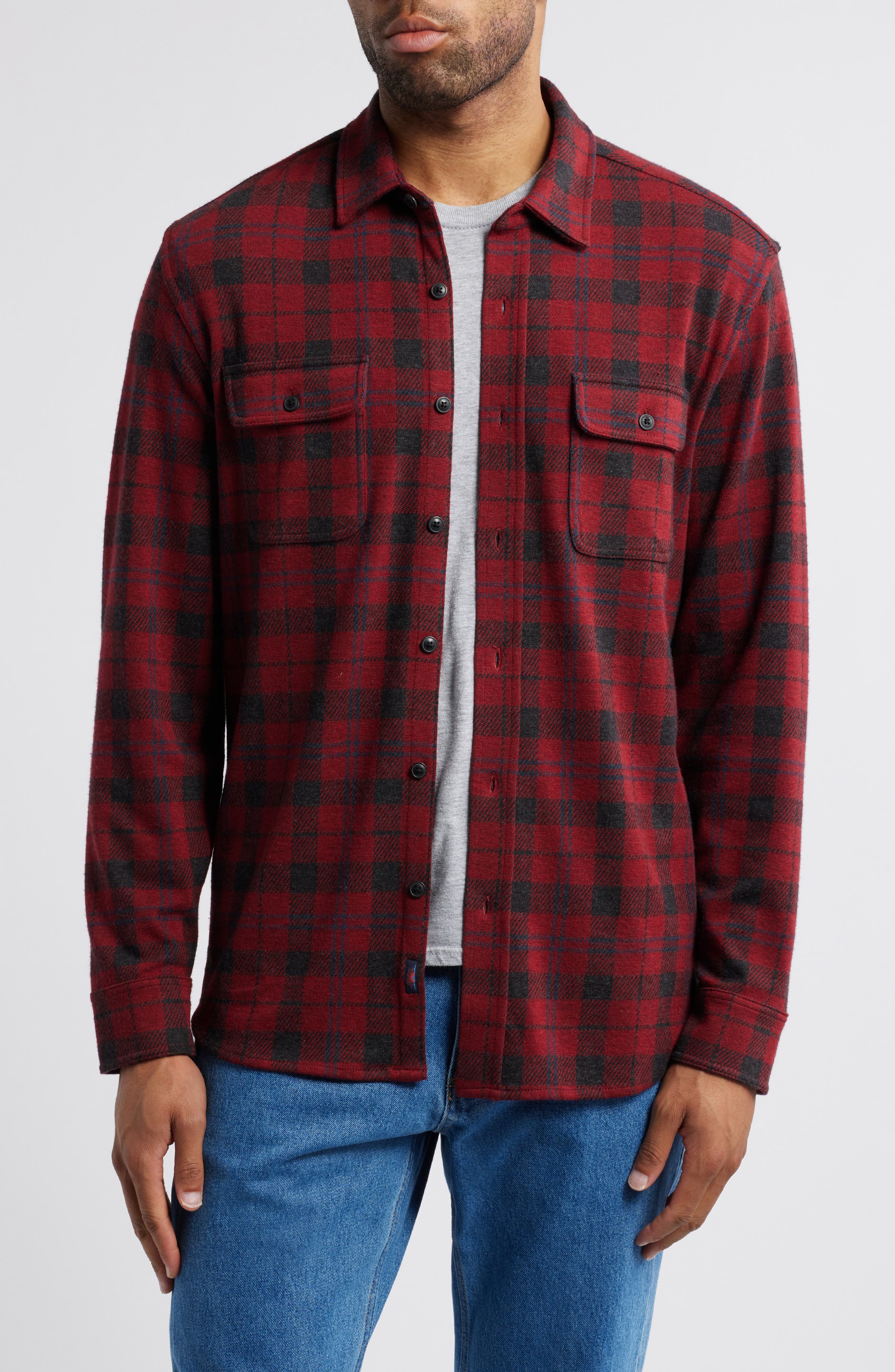 Faherty Legend Button-up Shirt In Red
