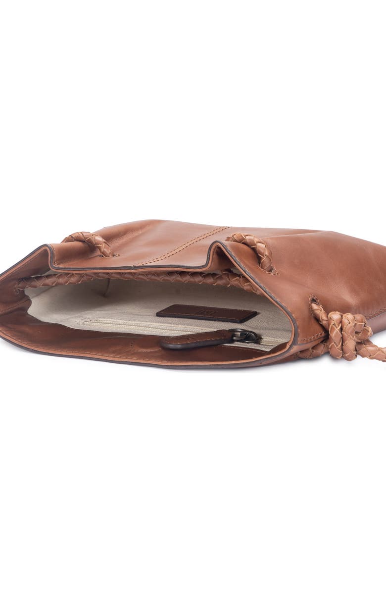 Frye Caroline Leather Wristlet Clutch, Alternate, color, Cognac