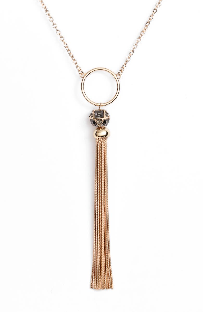 Halogen<sup>®</sup> Long Fireball & Tassel Y-Necklace, Alternate, color, 