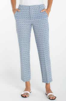 Kelsey Jacquard Slit Hem Tapered Trousers