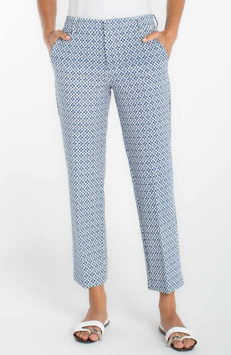 Kelsey Jacquard Slit Hem Tapered Trousers