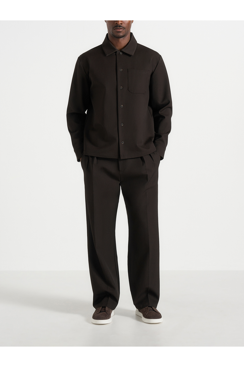 Valentin Relaxed Overshirt, Main, color, Brown