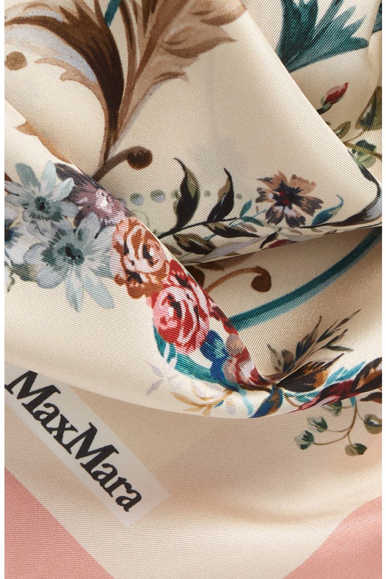 Latte Square Silk Scarf, Alternate, color, ANTIQUE ROSE