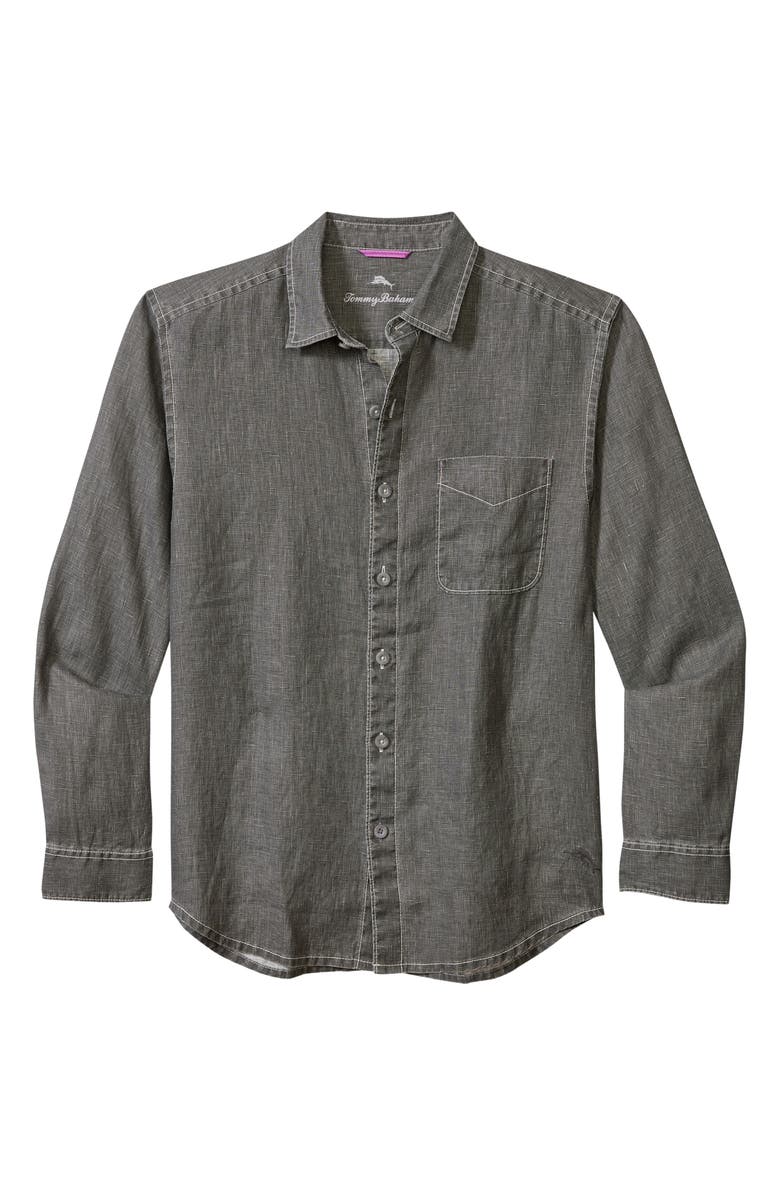 Tommy Bahama Sea Glass Breezer Classic Fit Button-Up Linen Shirt, Main, color,