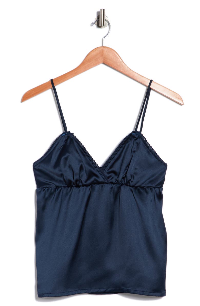 Vigoss Satin Camisole, Main, color, Navy