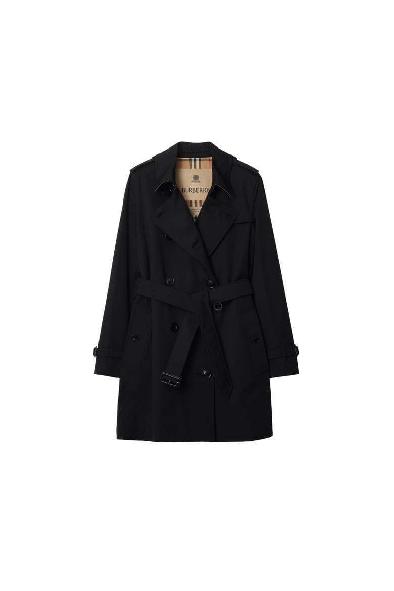 Short Kensington Heritage Trench Coat, Alternate, color, Black
