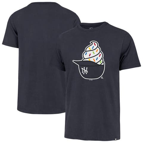 Men's '47  Navy New York Yankees Ice Cream Helmet Franklin T-Shirt