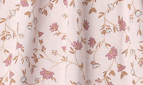 Quincy Mae Floral Print Ruffle Collar Dress In Multi