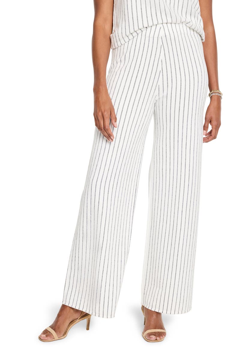 Destination Stripe Wide Leg Knit Pants, Main, color, WHITE MULTI
