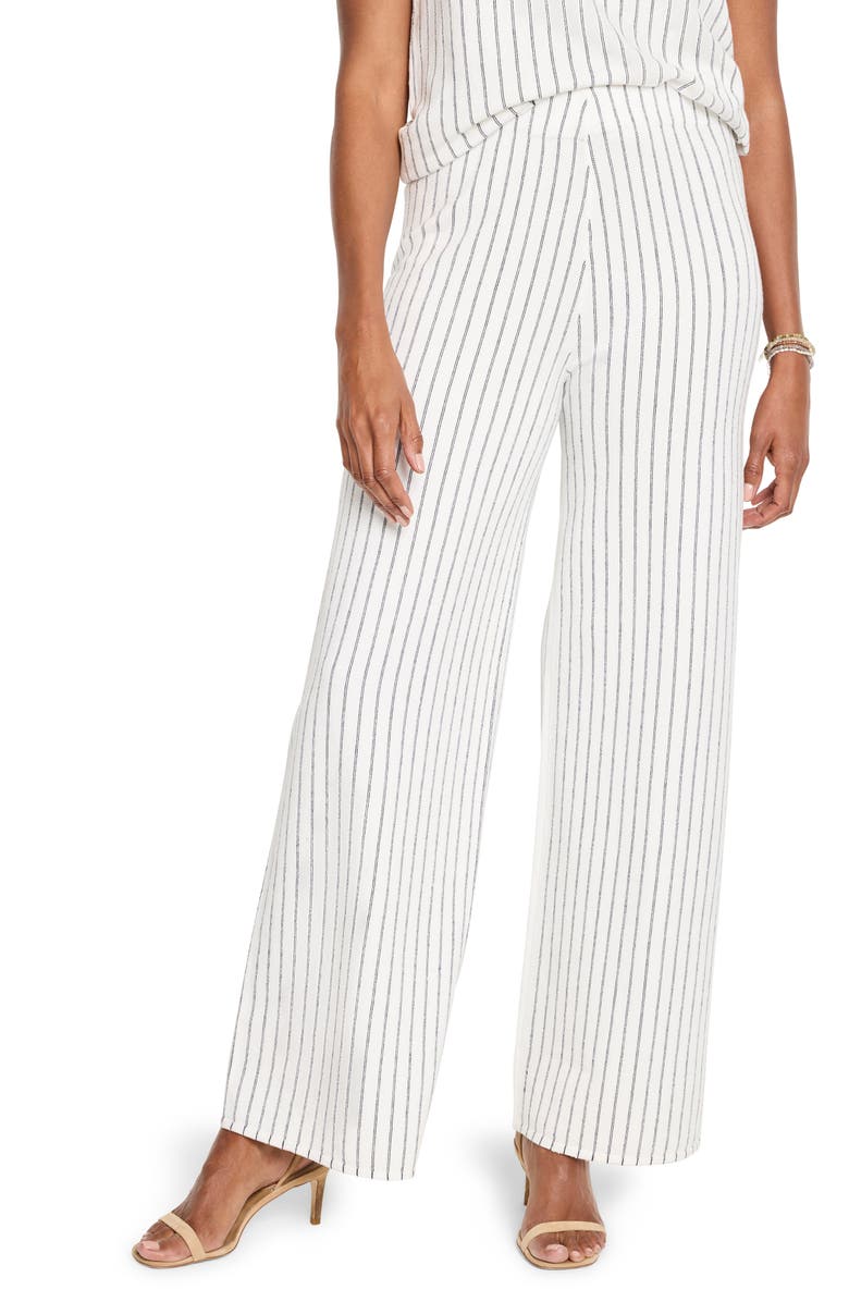 NIC+ZOE Destination Stripe Wide Leg Knit Pants, Main, color, White Multi